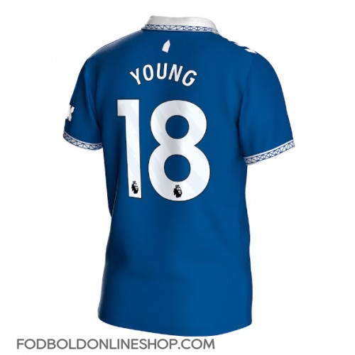 Everton Ashley Young #18 Hjemmebanetrøje 2023-24 Kortærmet